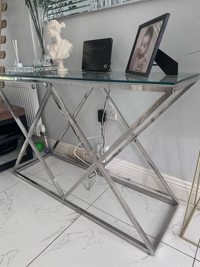 Glass console table