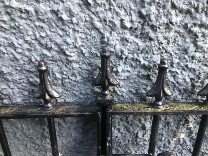 Set of wrought iron driveway gates and side gate