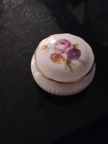 Little pale pink Royal Adderley bone china trinket dish