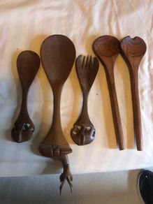 Wooden serving spoons