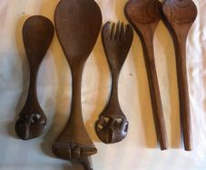Wooden serving spoons