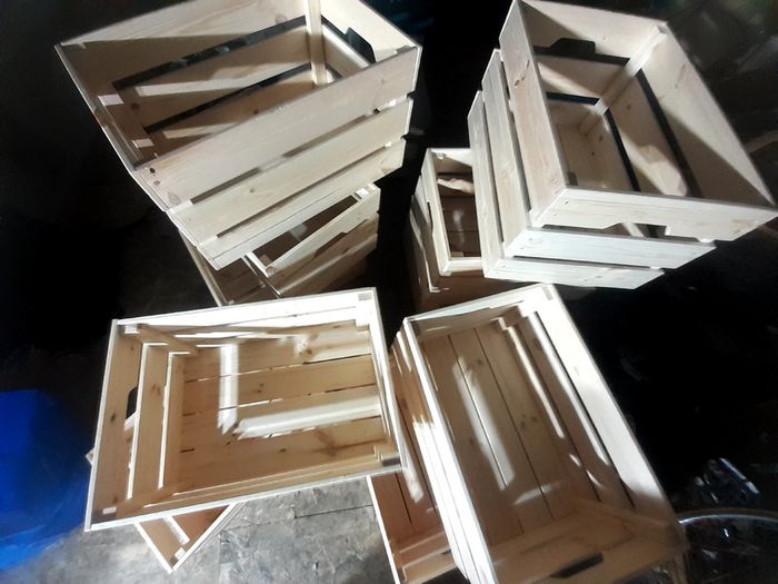 wooden storage boxes Knagglig, 30 euro each