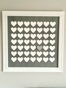 A pair of Framed canvas- Hearts