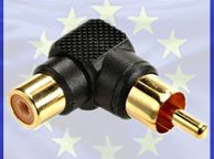 main image for ad New 90 Degree Angle RCA Male RCA Female Adapter Right Phono Socket Plug #193