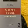 New M & S 2 pairs Slipper Socks. Image 2