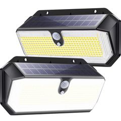 282 LED Solar Lights Outdoor, (2 Pack&2600Lm) Solar Security Lights Outdoor Motion Sensor, 270 Degree Wide-Angle Sensor Light Outdoor,IP65 Solar Powered Security Light for Garden, Fence, Front Door ,Gate (FREE POSTAGE)
