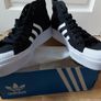 Brand new Adidas Originals Nizza Platform Mid Size 6 UK trainers shoes black and white RRP 75 Eur Image 9