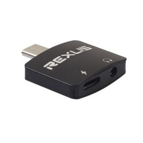 USB Type-C to 3.5mm Jack + Type-C Female Charge Adapter
