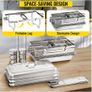 4 Pcs Chafing Dishes Buffet Stove Food Warmer 9L / 8 Quart Stainless Steel Foldable for Self-Service Restaurant Catering Parties Image 4
