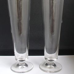 SALE!  2 Clear Glass Vases
