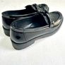 size 5 black high shine heel loafers with tassels Image 3