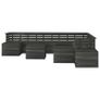 12 Piece Garden Pallet Lounge Set Solid Pinewood Dark Grey Image 4