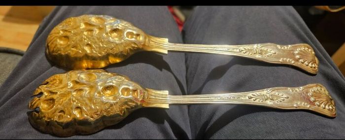 Vintage Epns Serving Spoon and Folk