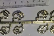 Gold-tone heart charms - craft embellishments