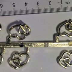 Gold-tone heart charms - craft embellishments