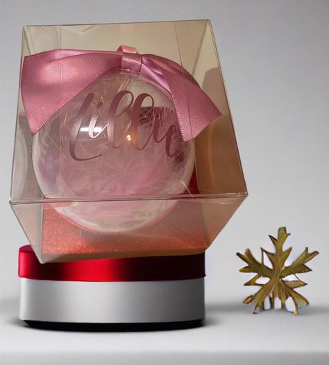 Personalised Christmas Bauble decoration with gift box
