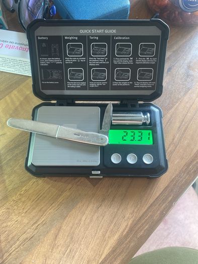 Sterling silver folding knife