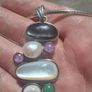 Whitney Kelly Multi Gem Sterling Silver Pendant Set Image 3