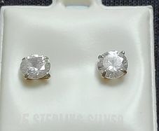 Sterling silver 925 CZ small stud earrings