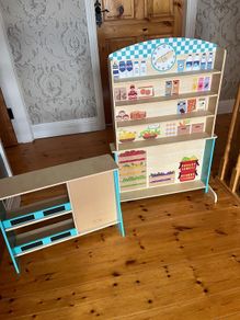 kids wooden Shop & cash register