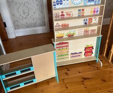 kids wooden Shop & cash register