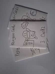Penguin cardz Home made and paper