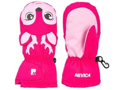 Nevica pink reindeer girls ski gloves Age 2-3 EUC