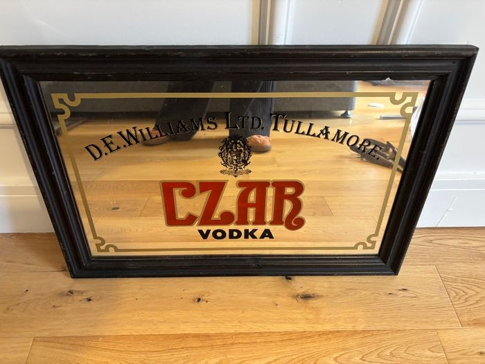 Collection of 6 Vintage Pub Mirrors - Powers, Macardles, Tullamore Czar Vodka, Heineken