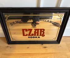 Collection of 6 Vintage Pub Mirrors - Powers, Macardles, Tullamore Czar Vodka, Heineken