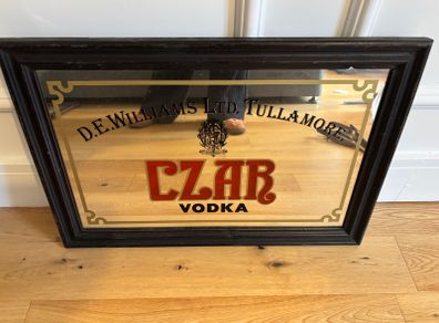Collection of 6 Vintage Pub Mirrors - Powers, Macardles, Tullamore Czar Vodka, Heineken