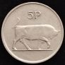 [#2588] - Ireland 1980 | Irish 5p | Five Pence | Bull | KM.22 Image 2