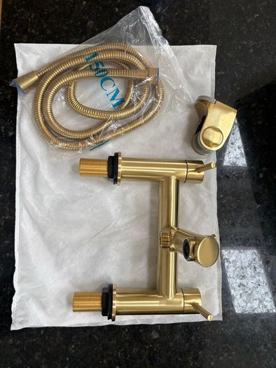 Brushed Brass Bath Mixer