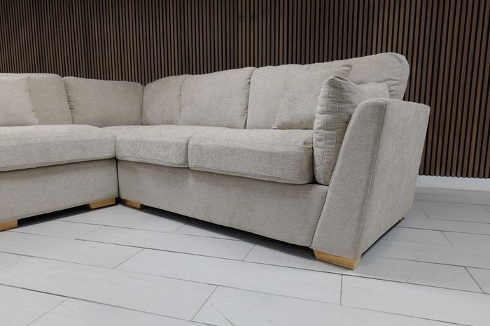 Emme Corner Beige L Shaped Corner Sofa