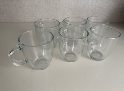 6 Bodum Coffee Glasses