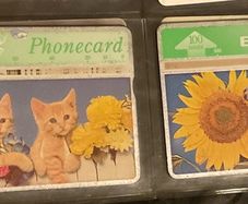 UK BT Phone Cards Spring in the Air series - Three Kittens and Sunflower and dog 100 units