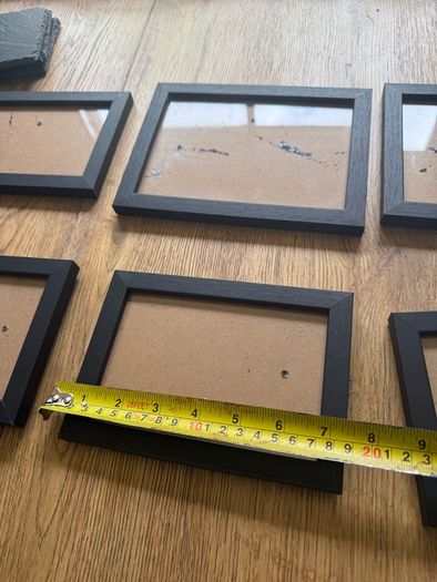 Selection of black photo frames