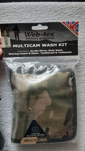 Web-Tex Wash Kit MultiCam Army Camping Fishing Hiking Festivals Emergency