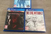 Ps4  game bundle  Phantom pain Tomb raider  evil within 2