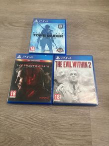 Ps4  game bundle  Phantom pain Tomb raider  evil within 2