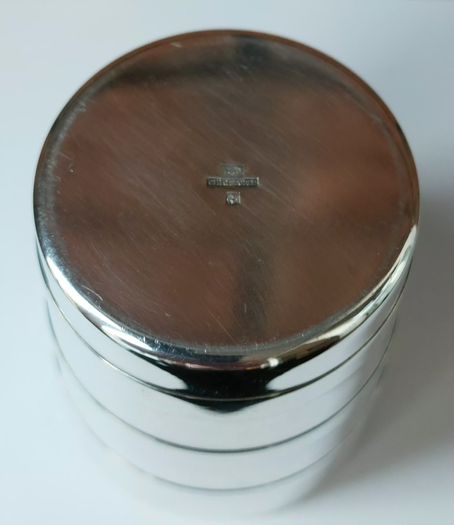 Vintage 1960s Christofle Silver Plate Christening Cup