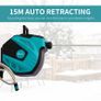 15m Garden Hose Reel Wall Mounted Auto Rewind with 7 Patterns Spray Nozzle, Includes Wall Fixings Image 6