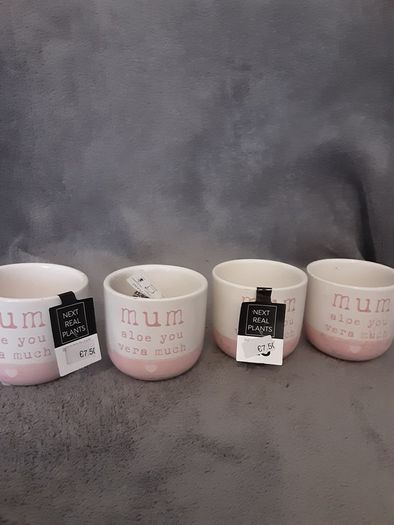 Miniature Ceramic Planter Pots x 4 .. Final Price Drop