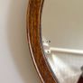 Vintage Oak Oval Mirror Image 4