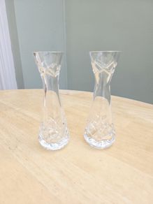 Vintage Crystal Bud Vases