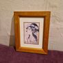 Vintage Geisha portrait print framed Image 4