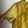 Other Stories Embroidered Mini Dress Sz 10UK 6US Gold Shiny Party Floral Image 3
