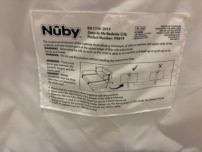 Nuby Sleep by me Crib- Co sleeper