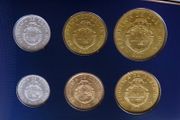 Costa Rica BUNC certificated coins set