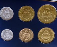Costa Rica BUNC certificated coins set