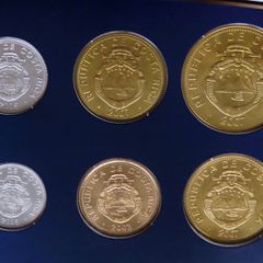 Costa Rica BUNC certificated coins set